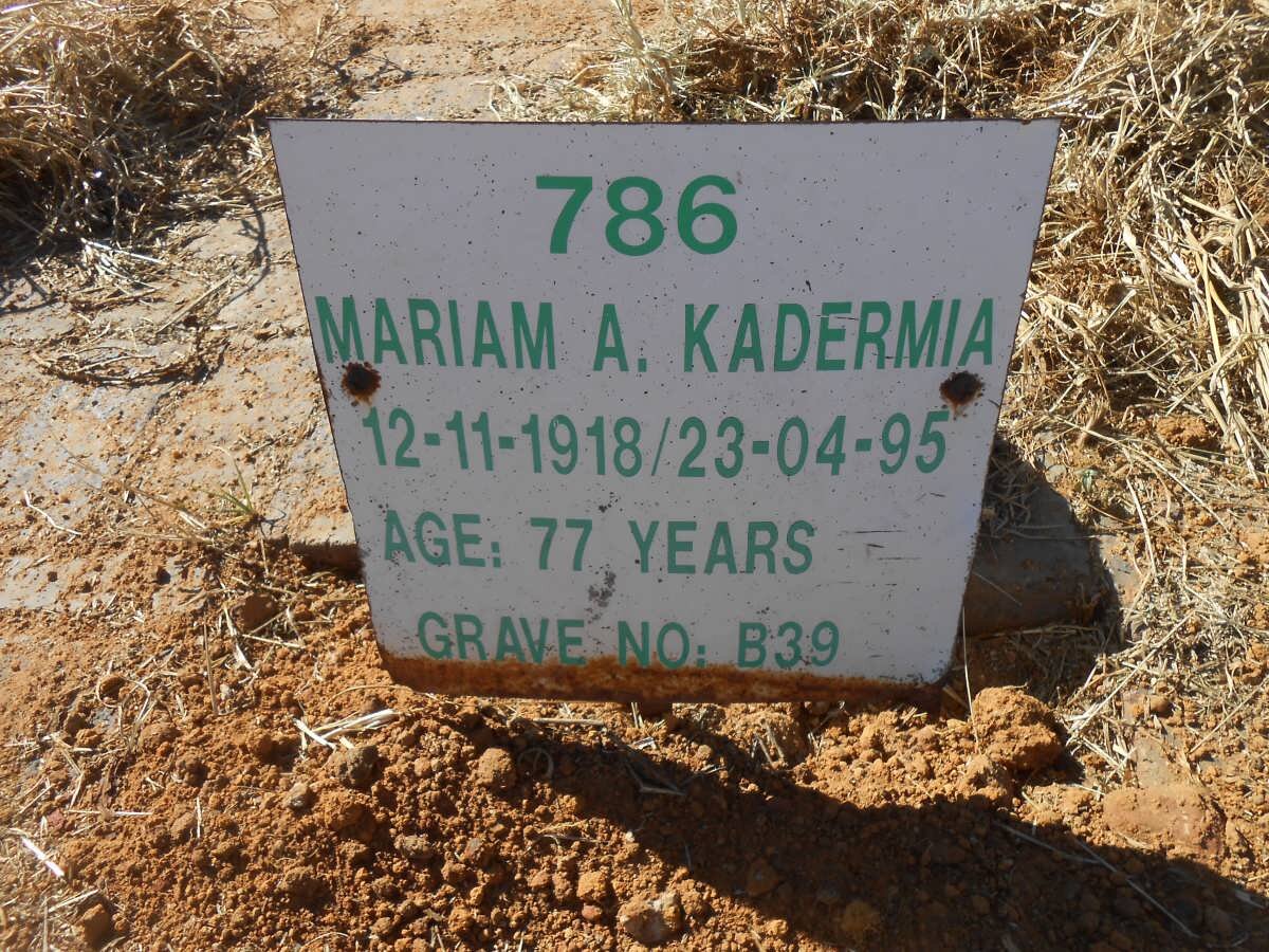 KADERMIA Mariam A. 1918-1995