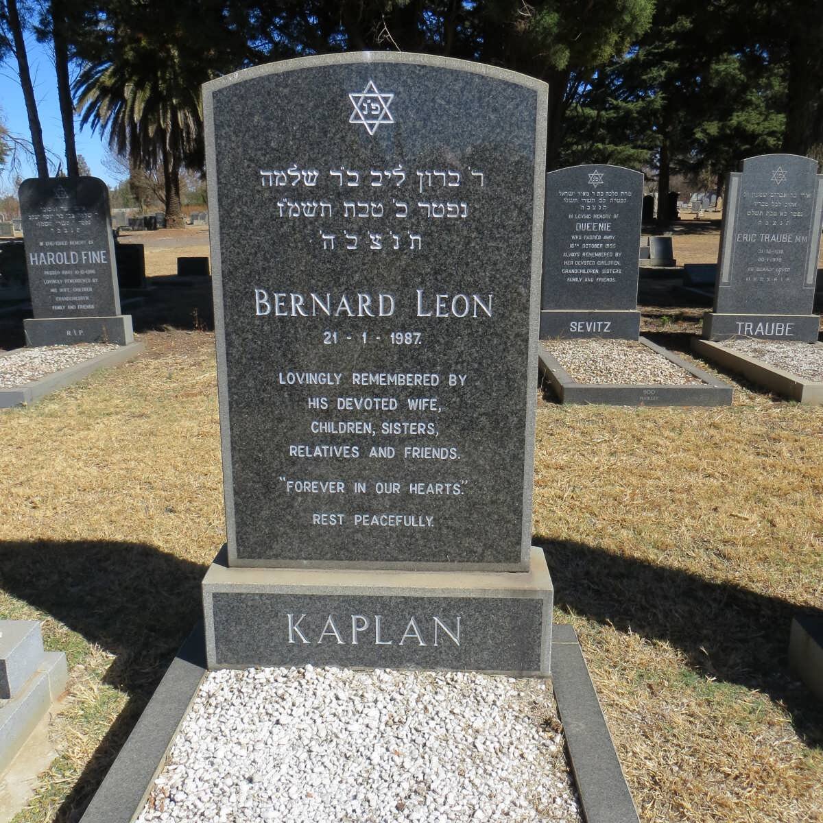 KAPLAN Bernard Leon -1987