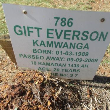 KAMWANGA Gift Everson 1989-2009
