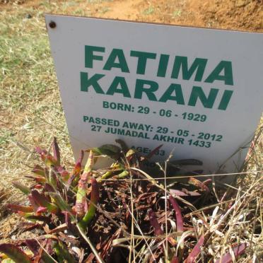 KARANI Fatima 1929-2012
