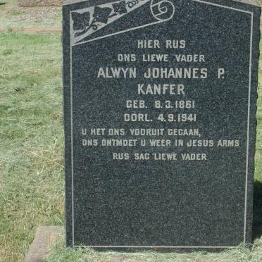 KANFER Alwyn Johannes P. 1861-1941