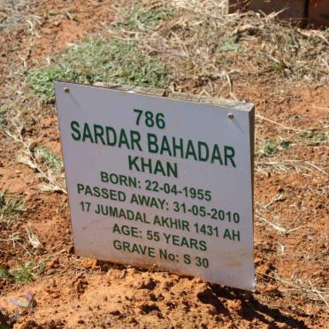 KHAN Sardar Bahadar 1955-2010