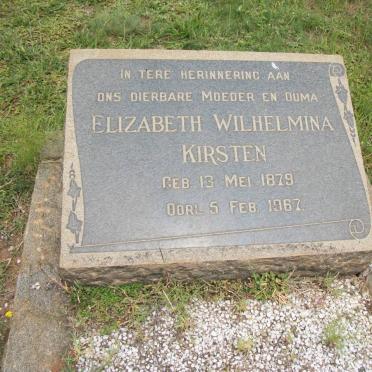 KIRSTEN Elizabeth Wilhelmina 1879-1967