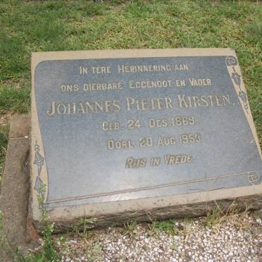 KIRSTEN Johannes Pieter 1869-1953