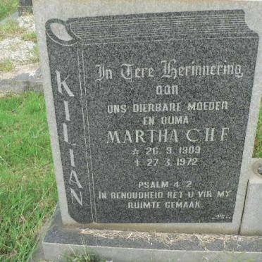 KILIAN Martha C.H.F. 1909-1972