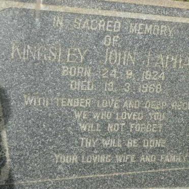 KINGSLEY John Japhan 1924-1968