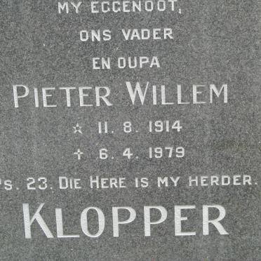 KLOPPER Pieter Willem 1914-1979