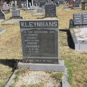 KLEYNHANS Joseph Johannes 1926-1993
