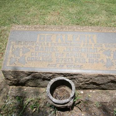 KLERK Daniel Jeremiah, de 1868-1944