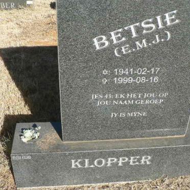 KLOPPER E.M.J. 1941-1999