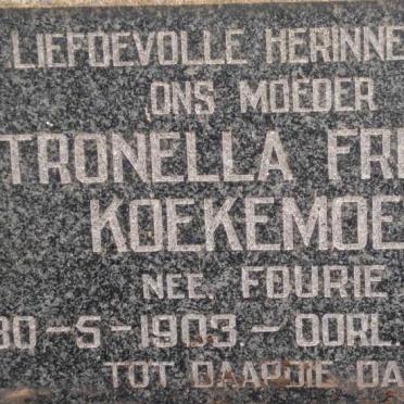 KOEKEMOER Petronella Fredrika nee FOURIE 1903-1954