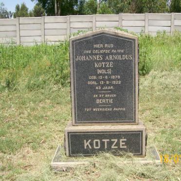KOTZE Johannes Arnoldus 1879-1922 :: KOTZE Bertie