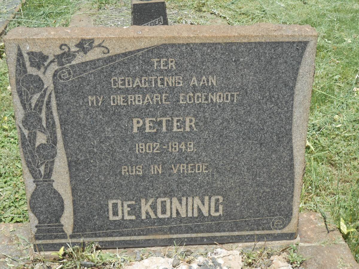 KONING Peter, de 1902-1949