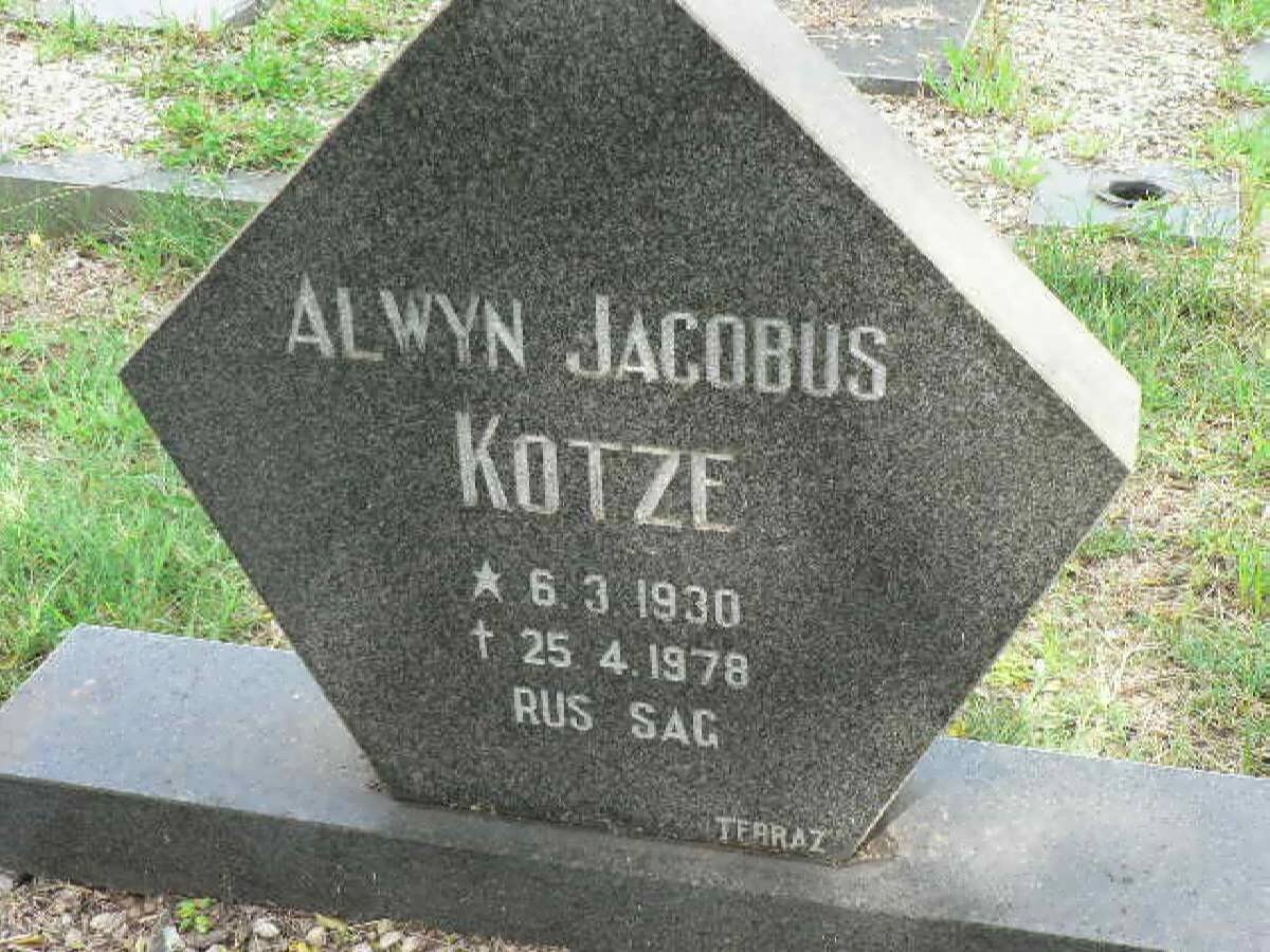 KOTZE Alwyn Jacobus 1930-1978