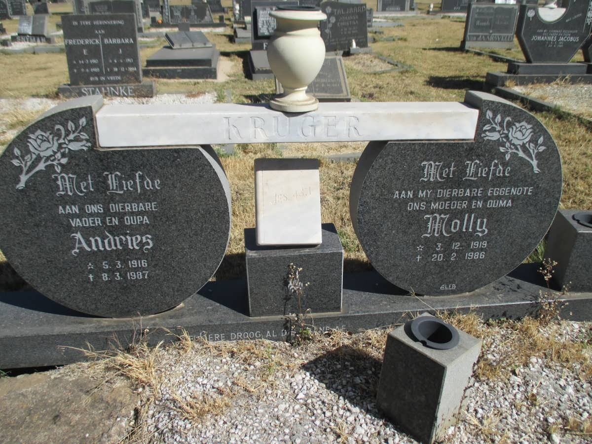 KRUGER Andries 1916-1987 &amp; Molly 1919-1986