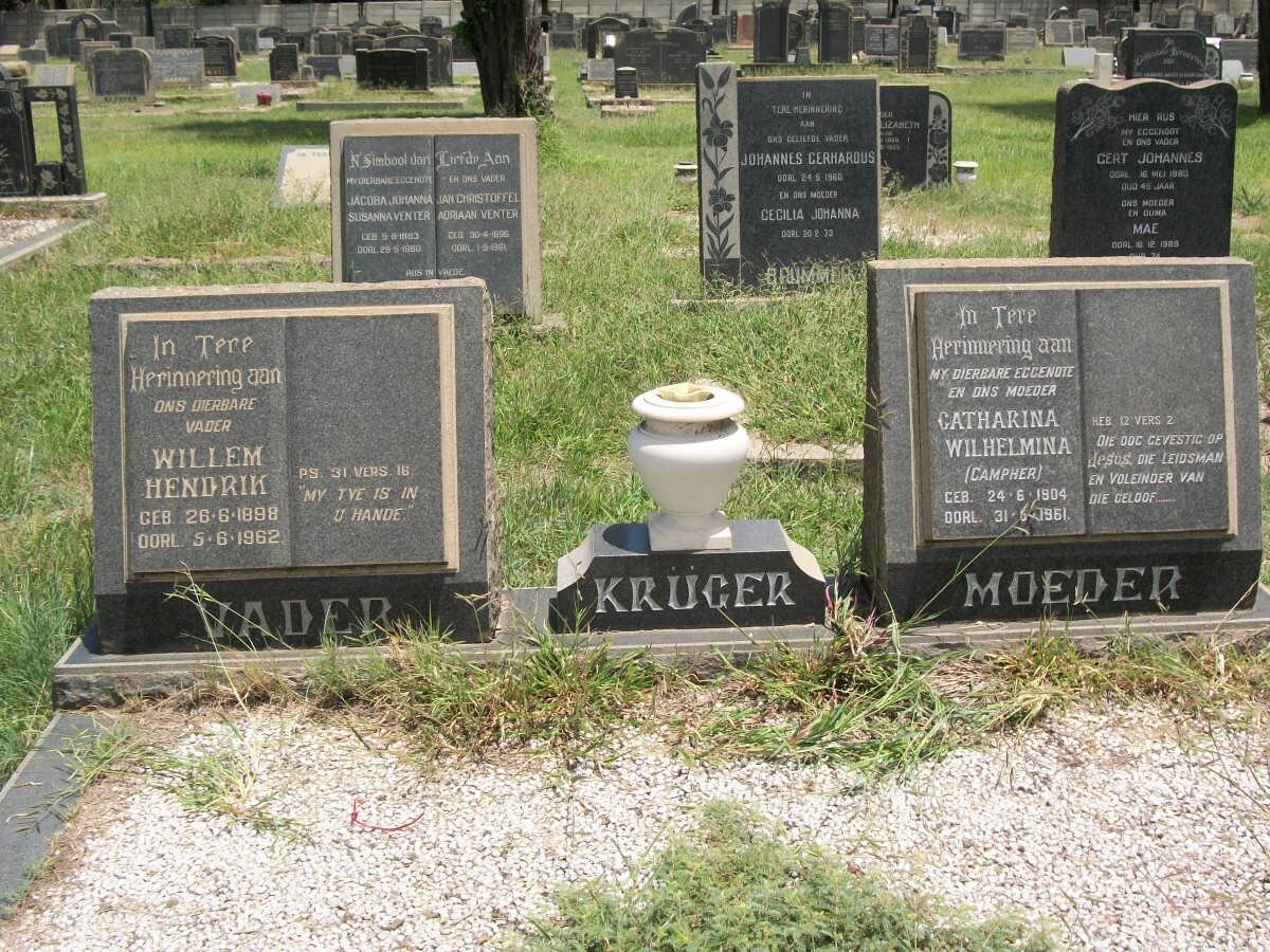 KRUGER Willem Hendrik 1898-1962 &amp; Catharina Wilhelmina CAMPHER 1904-1961