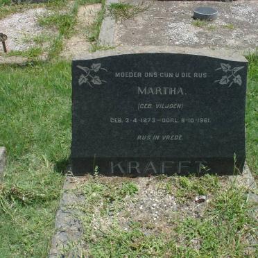 KRAFFT Martha nee VILJOEN 1873-1961