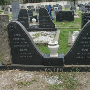 KRUGER Johann 1898-1966 &amp; Fanie 1909-1991