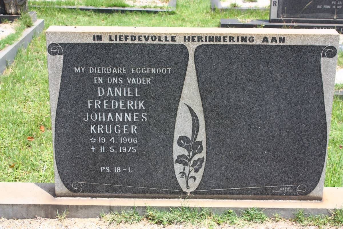 KRUGER Daniel Frederik Johannes 1906-1975