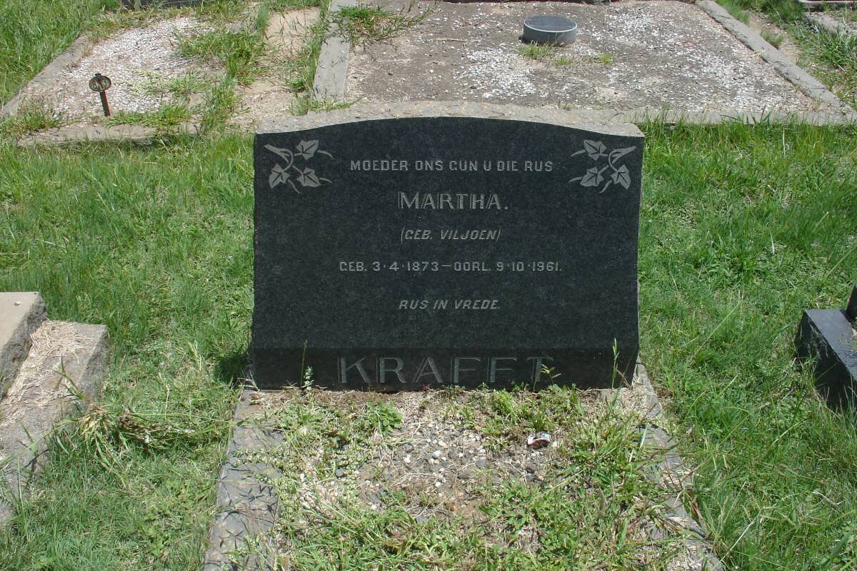 KRAFFT Martha nee VILJOEN 1873-1961