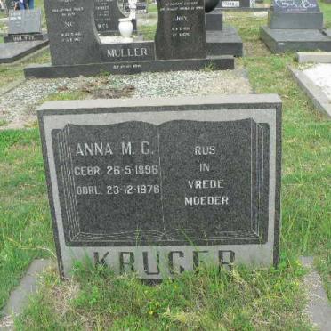 KRUGER Anna M.C. 1896-1976