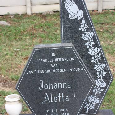 KRUGER Johanna Aletta 1906-1988