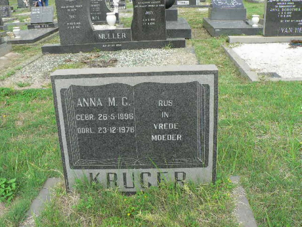 KRUGER Anna M.C. 1896-1976