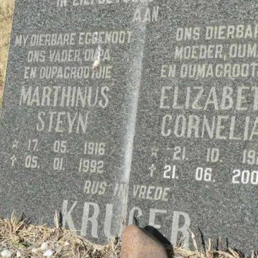 KRUGER Marthinus Steyn 1916-1992 &amp; Elizabeth Cornelia 1921-2005