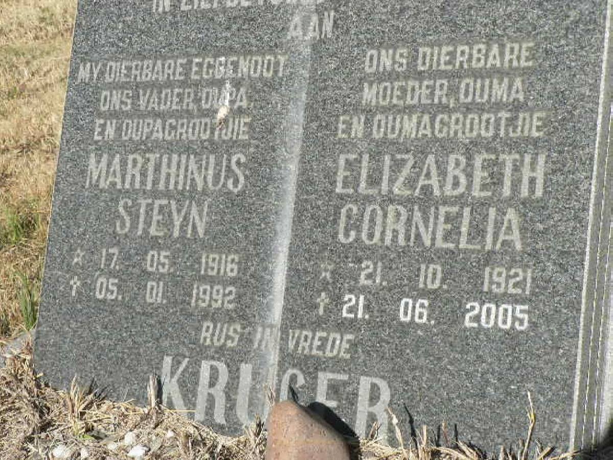 KRUGER Marthinus Steyn 1916-1992 &amp; Elizabeth Cornelia 1921-2005