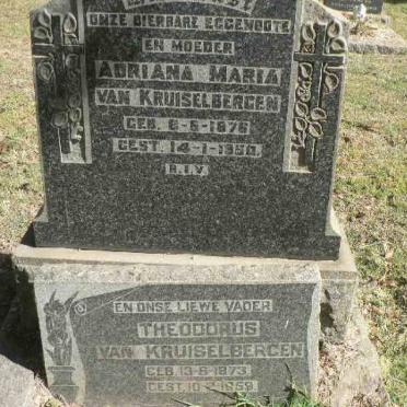 KRUISELBERGEN Theodorus, van 1873-1959 &amp; Adriana Maria 1876-1950