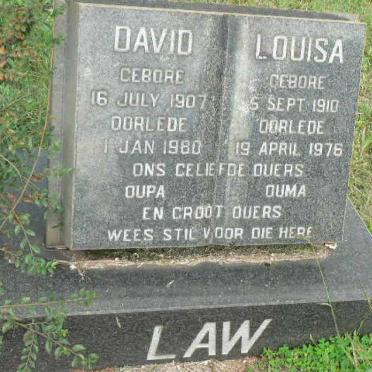 LAW David 1907-1980 &amp; Louisa 1910-1976