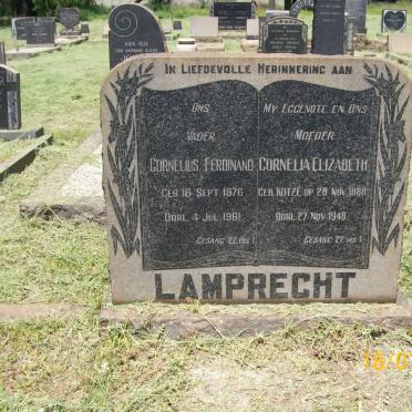 LAMPRECHT Cornelius Ferdinand 1876-1961 &amp; Cornelia Elizabeth KOTZE 1888-1948