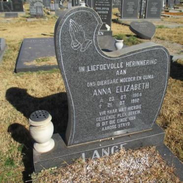 LANCE Anna Elizabeth 1904-1992