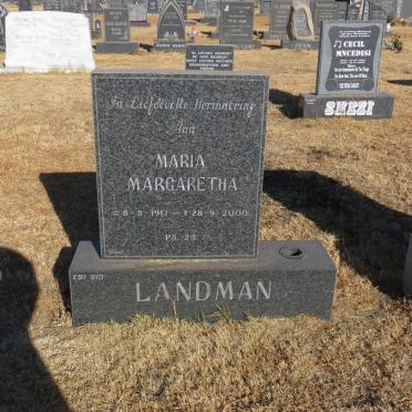 LANDMAN Maria Margaretha 1917-2000