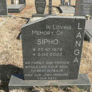 LANGA Sipho 1978-2002
