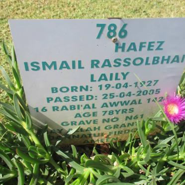LAILY Hafez Ismail Rassolbhai 1927 - 2005
