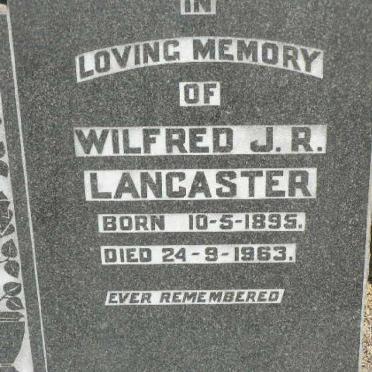 LANCASTER Wilfred J.R. 1895-1963