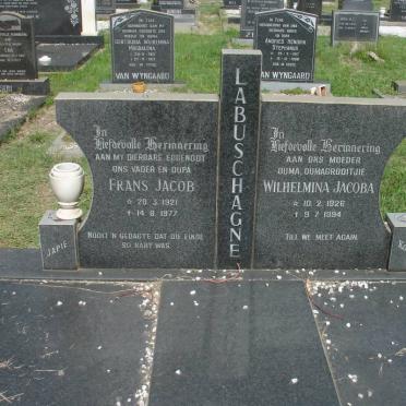 LABUSCHAGNE Frans Jacob 1921-1977 &amp; Wilhelmina Jacoba 1926-1994