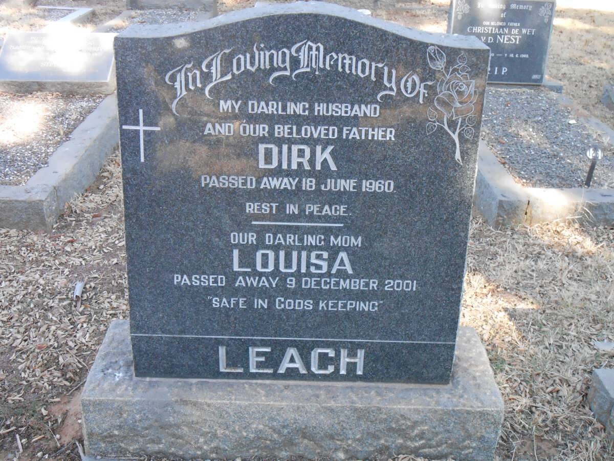 LEACH Dirk -1960 &amp; Louisa -2001