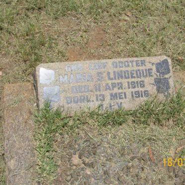 LINDEQUE Maria S. 1916-1916