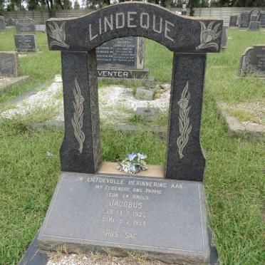 LINDEQUE Jacobus 1922-1954