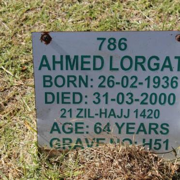 LORGAT Ahmed 1936-2000