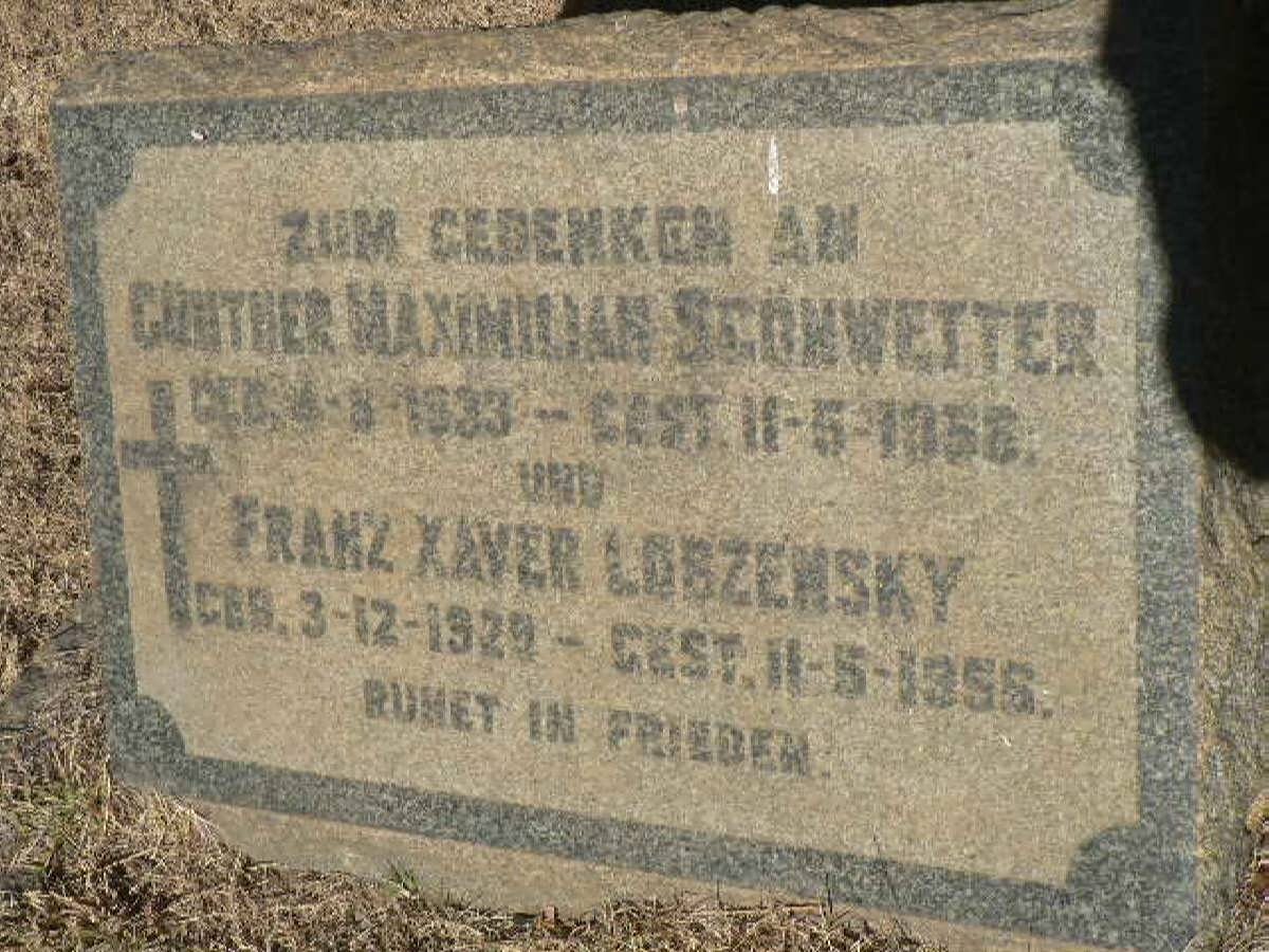 LOBZENSKY Franz Xaver 1929-1956 :: STOMWETTER Gunther Maximilian 1933-1956