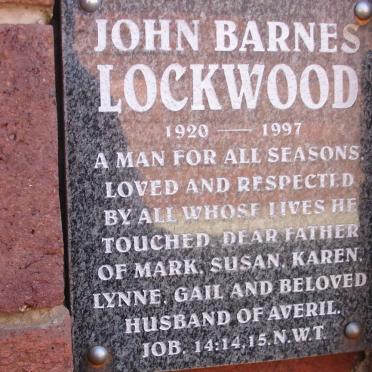LOCKWOOD John Barnes 1920-1997