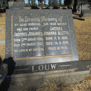 LOUW Jacobus Johannes 1899-1955 &amp; Jacoba Johanna Aletta 1905-1974