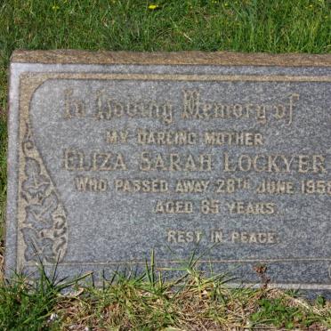 LOCKYER Eliza Sarah -1958