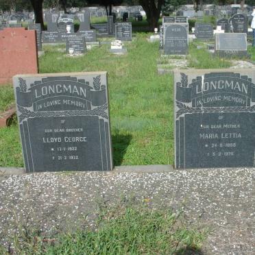 LONGMAN Lloyd George 1922-1972 :: LONGMAN Maria Letitia 1888-1970