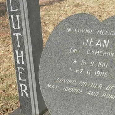 LUTHER Jean nee CAMERON 1911-1985