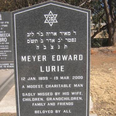 LURIE Meyer Edward 1899-2000