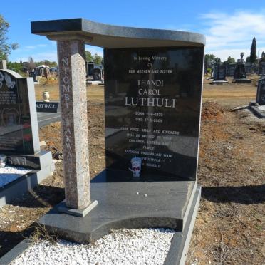 LUTHULI Thandi Carol 1970-2009